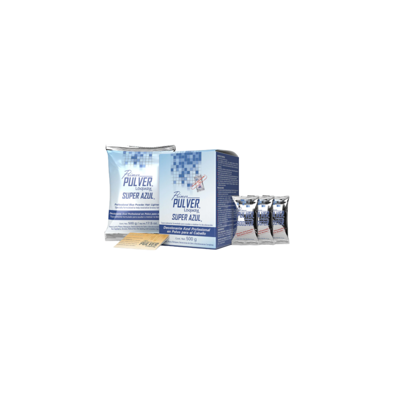 Polvo decolorante Pulver súper azul ayuda a matizar la decoloración 500g - Loquay