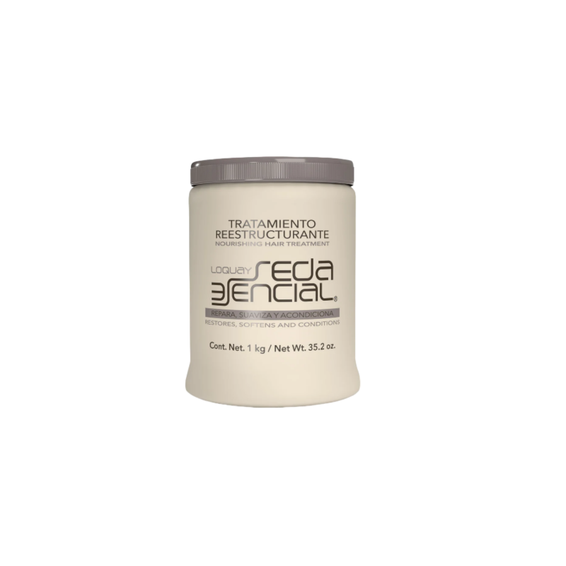 Tratamiento reestructurante y nutritivo para cabello seco, maltratado o químicamente procesado 1k - Loquay