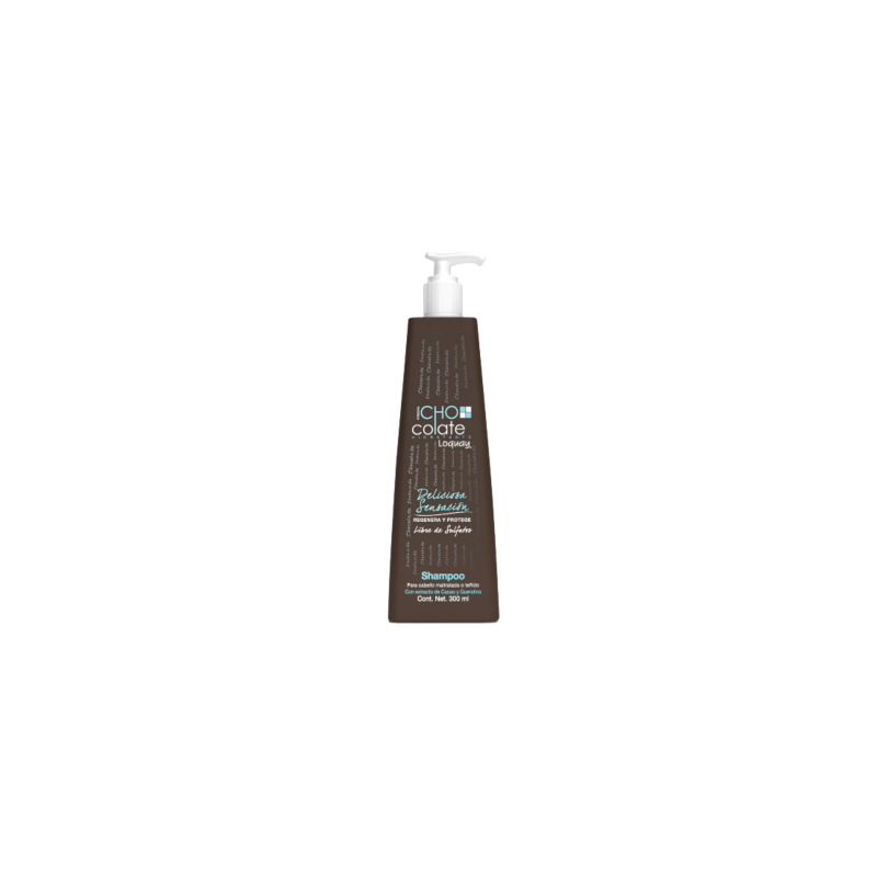 Shampoo chocolate repara el cabello maltratado y teñido, restaura la fortaleza y elasticidad 300ml - Loquay