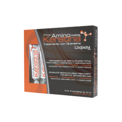 Ampolleta amino keratin reconstruye la fibra capilar por procesos químicos 6x10ml - Loquay