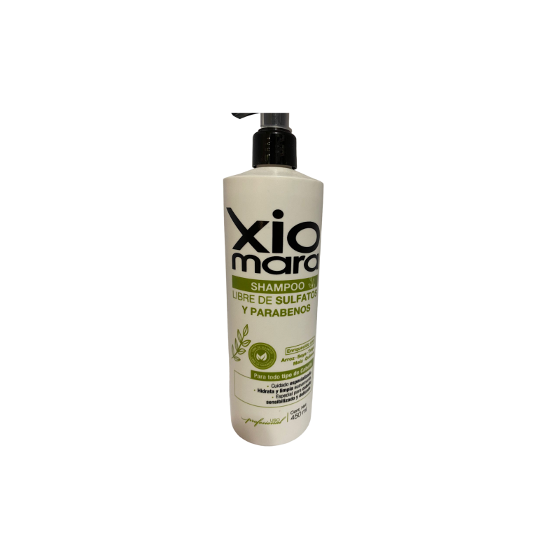 Shampoo libre de sulfatos y parabenos limpia profundamente protege el cabello teñido 450ml - Xiomara