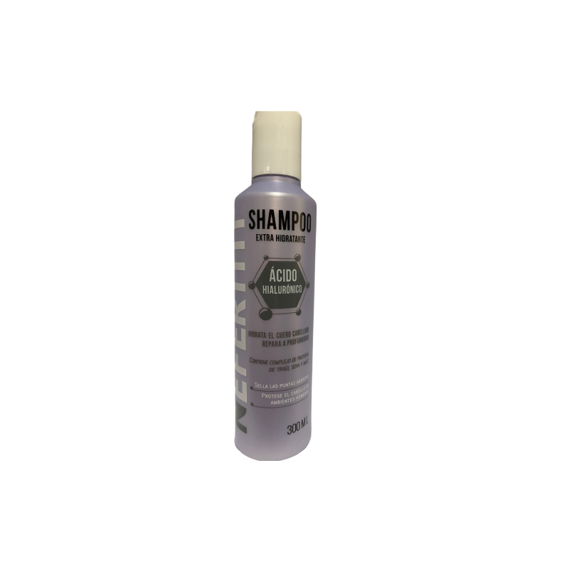 Línea ácido hialurónico shampoo extra hidratante el cuero cabelludo y repara a profundidad 300ml - Nefertiti