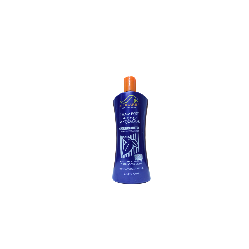 Shampoo Matiz Azul ideal para platinados y canas 400ml - Silicare