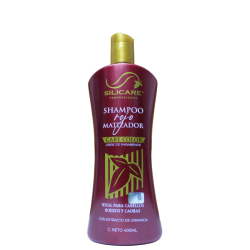 Shampoo Matiz Rojo reafirma cabello teñido rojizo y caoba 400ml - Silicare