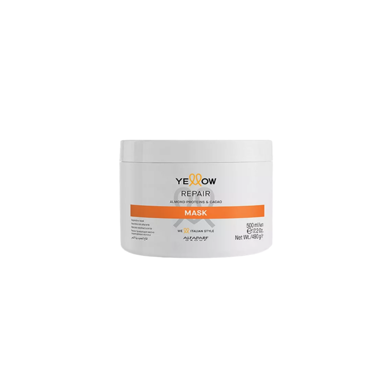 Repair mask repara cabello dañado aporta vitalidad, repara la fibra y sella la cutícula 500ml - Yellow