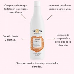 Repair shampoo restructurante para cabello dañado, aporta fuerza y elasticidad 500ml - Yellow