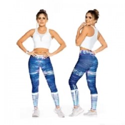 Leggins color azul con morado