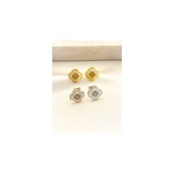 Arete Flor Nacar 2 Acero