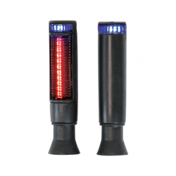 JGO DIRECCIONALES LED RASEN DIR-0031BU-R TIPO BARRIL SECUENCIAL AZUL/ROJO
