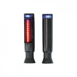 JGO DIRECCIONALES LED RASEN DIR-0031BU-R TIPO BARRIL SECUENCIAL AZUL/ROJO