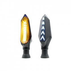 JGO DIRECCIONALES LED RASEN DIR-0018Y-BU TIPO FLECHA SECUENCIAL AMARILLO/AZUL