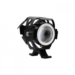 FARO LED AUXILIAR RASEN LED-13053W-BU MINI CON LUPA OJO DE ANGEL AZUL ALTA/BAJA Y ESTROBO