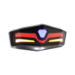 CALAVERA TRASERA LED RASEN CAL-1002Y-BU PREMIUM MULTIFUNCIONAL AMARILLO/AZUL