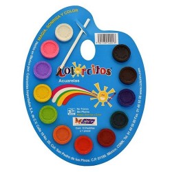 ACUARELA CARTON 12 PASTILLAS