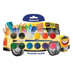 ACUARELA ESCOLAR BLISTER 12 PASTILLAS