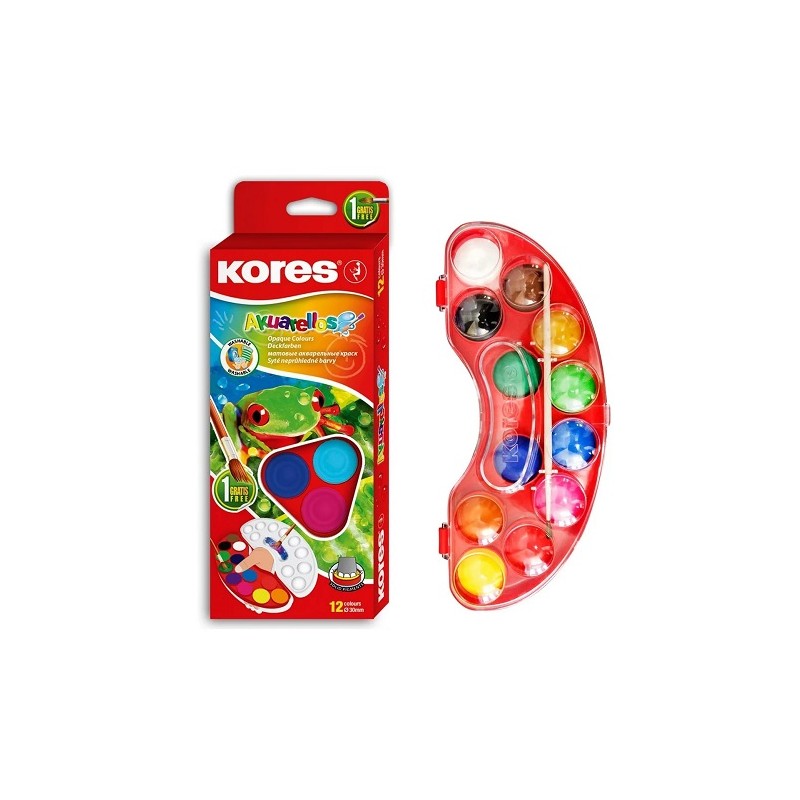 ACUARELAS ESTUCHE 12 PASTILLAS