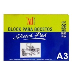 BLOCK PARA BOCETOS A3 SKETCH 42X29.7CM 25H