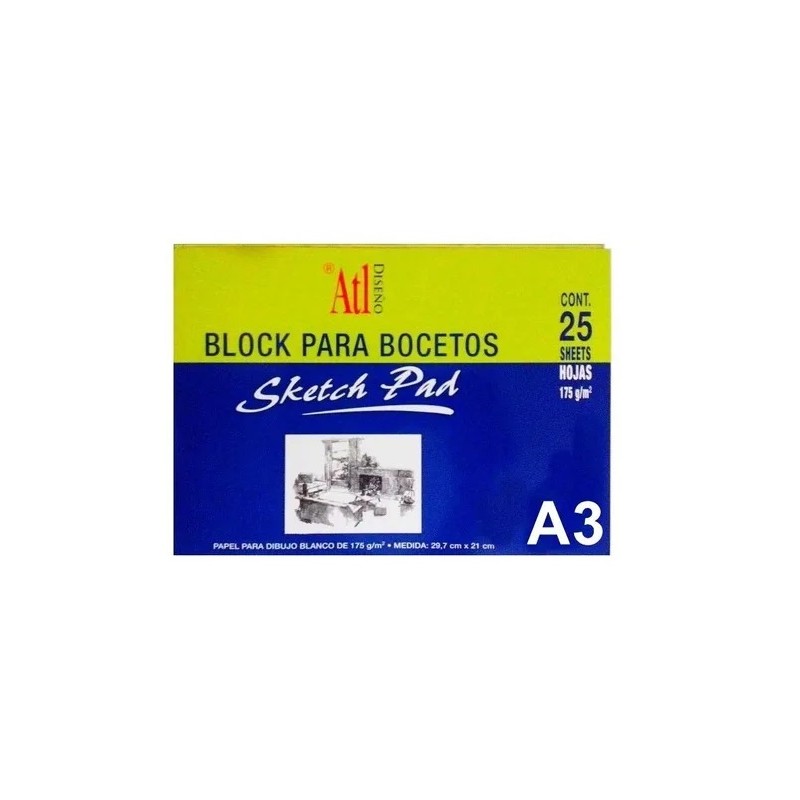 BLOCK PARA BOCETOS A3 SKETCH 42X29.7CM 25H