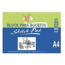 BLOCK PARA BOCETOS A4 25H