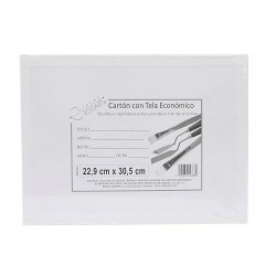 CARTON CON TELA ECONOMICO 22.5X30CM 100% ALGODÓN