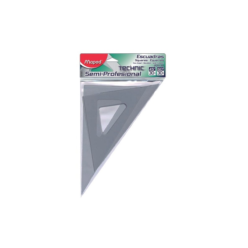 ESCUADRA CON BISEL SIN GRADUACION SEMI-PROFESIONAL 30CM