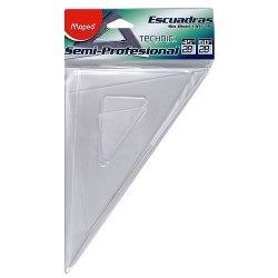 ESCUADRA SEMI PROFESIONAL SIN BISEL TECHNIC S/G° 28CM