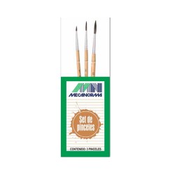 PINCEL PELO DE CAMELLO DIAMOND 3PZ NO.1,3 Y 5