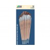 PINCELES PLANOS SINTETICOS 12PZ