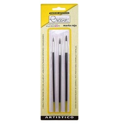 PINCELES SURTIDOS ISEMARF AMARILLO 3 PZS