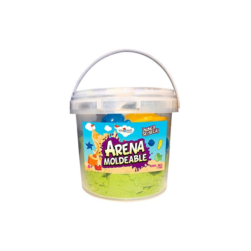 ARENA MOLDEABLE CON CUBETA Y 8 MOLDES