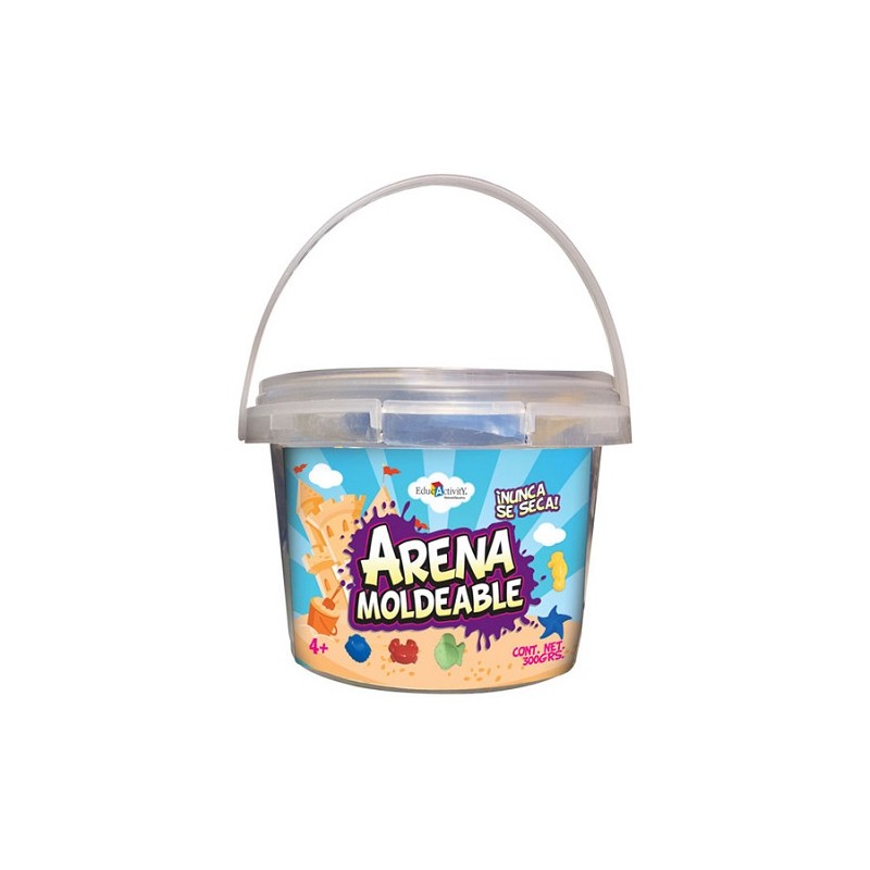 ARENA MOLDEABLE CUBETA CON Y 6 MOLDES