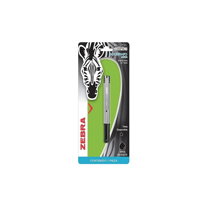 BOLIGRAFO COMPACTO PUNTO FINO F-301 NEGRO