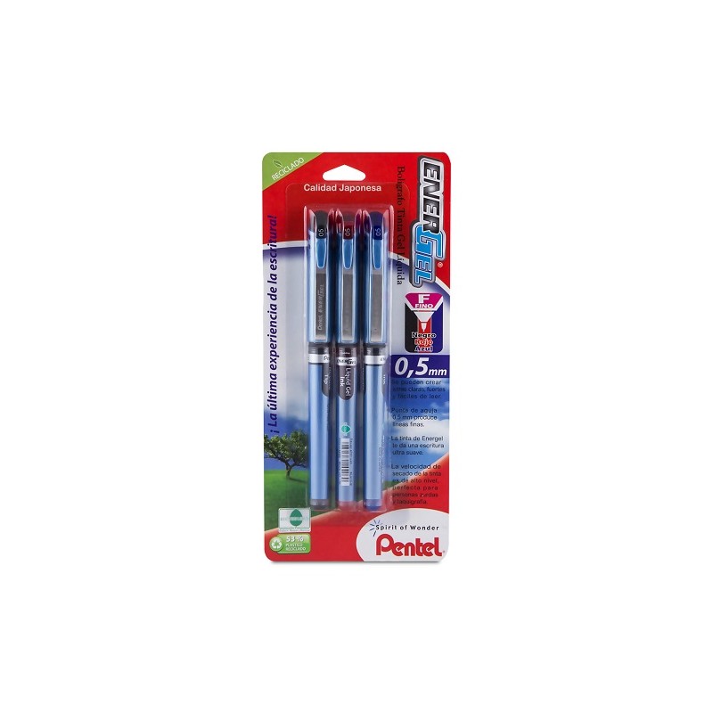 BOLIGRAFO ENERGELX PUNTO FINO 3PZ