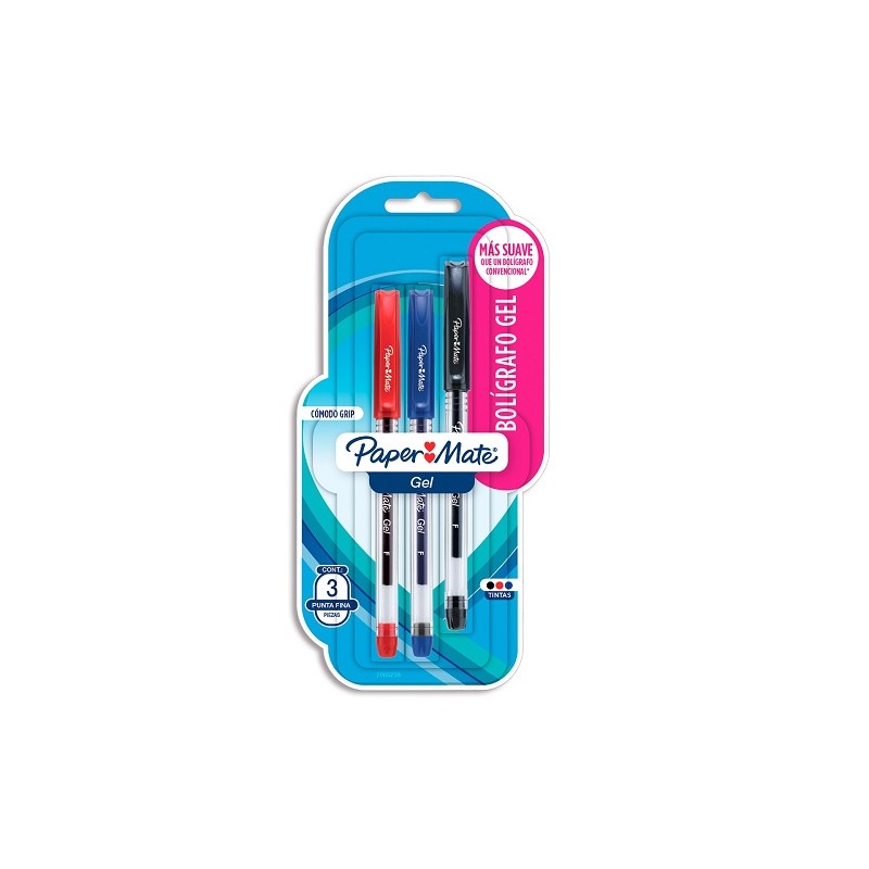 BOLIGRAFO GEL COLORES BASICOS 3PZ