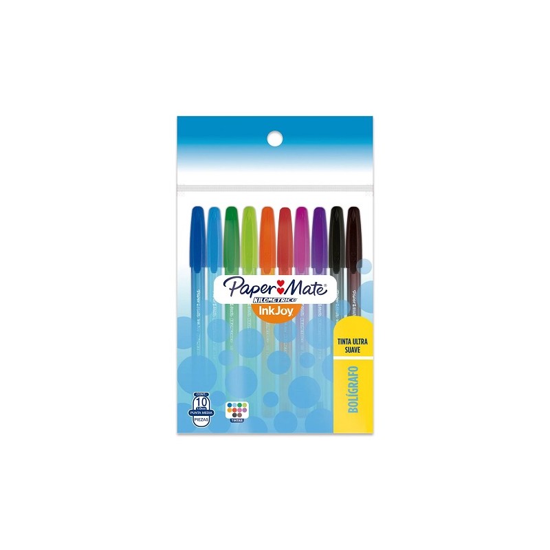 BOLIGRAFO KILOMETRICO PUNTO MEDIANO SURTIDO 10 PZ