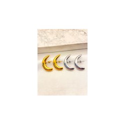 Arracada Luna Invertida Acero