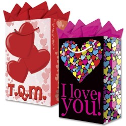 BOLSA PARA REGALO JUMBO SAN VALENTIN 45X33.5X15.5CM