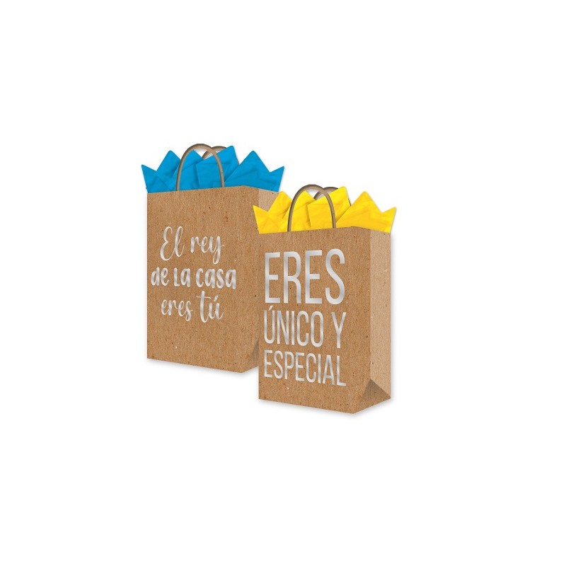 BOLSA REGALO MEDIANA KRAFT C/A 20X10.5X23.5CM