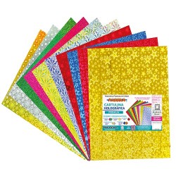 CARTULINA HOLOGRAFICA PREMIUM SURTIDO 10PZ
