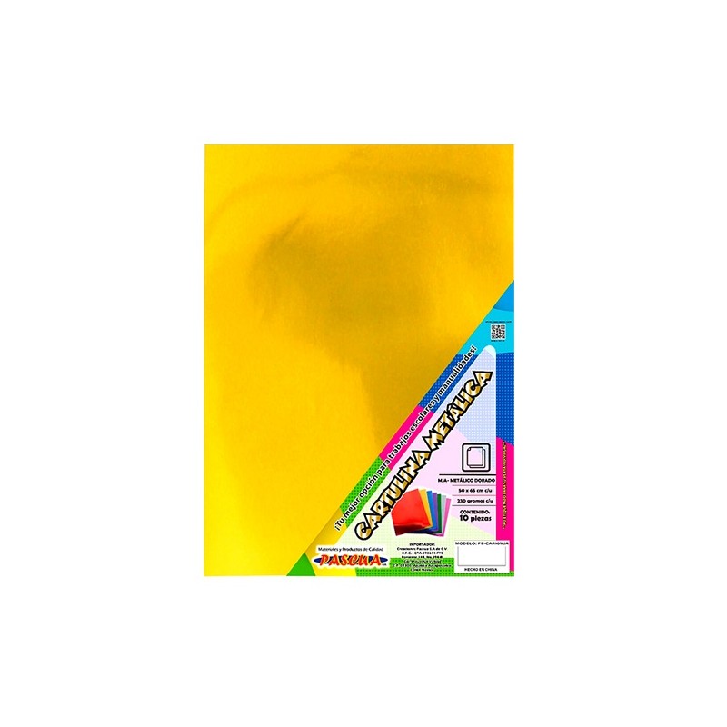 CARTULINA METALICA 68X53CM COLORES SURTIDOS 10PZ