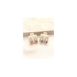 Arete Gota Lineas Plateado