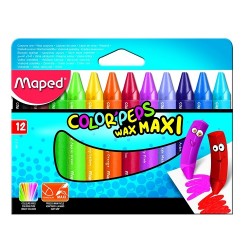 CRAYON CERA COLOR PEPS WAX MAXI 12PZ
