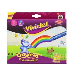 CRAYON EXTRAGRUESO VIVIDEL 24PZ