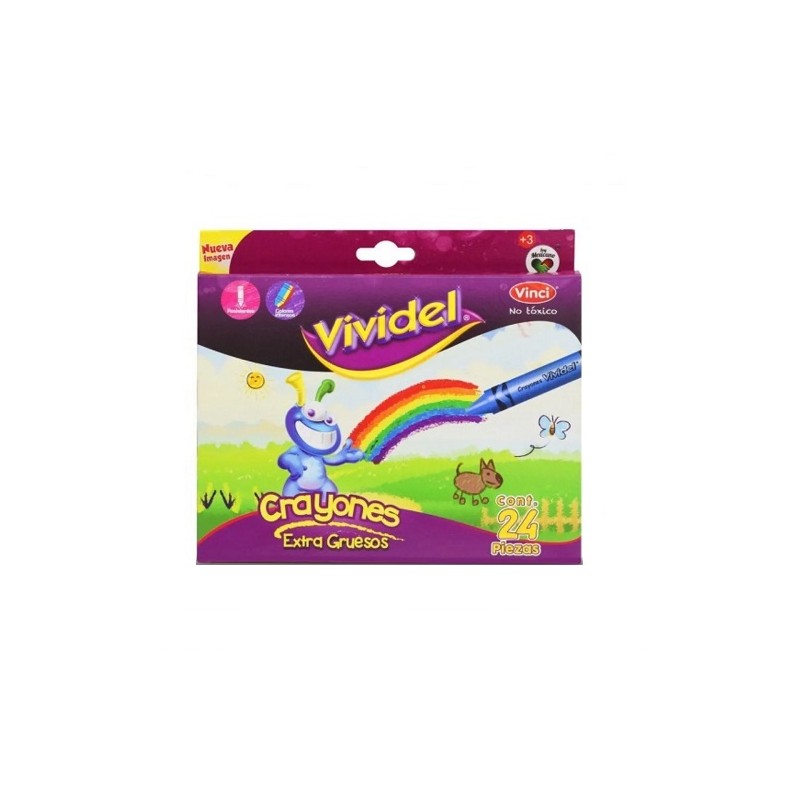 CRAYON EXTRAGRUESO VIVIDEL 24PZ
