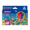 CRAYONES DE CERA JUMBO TRIANGULARES 12PZ
