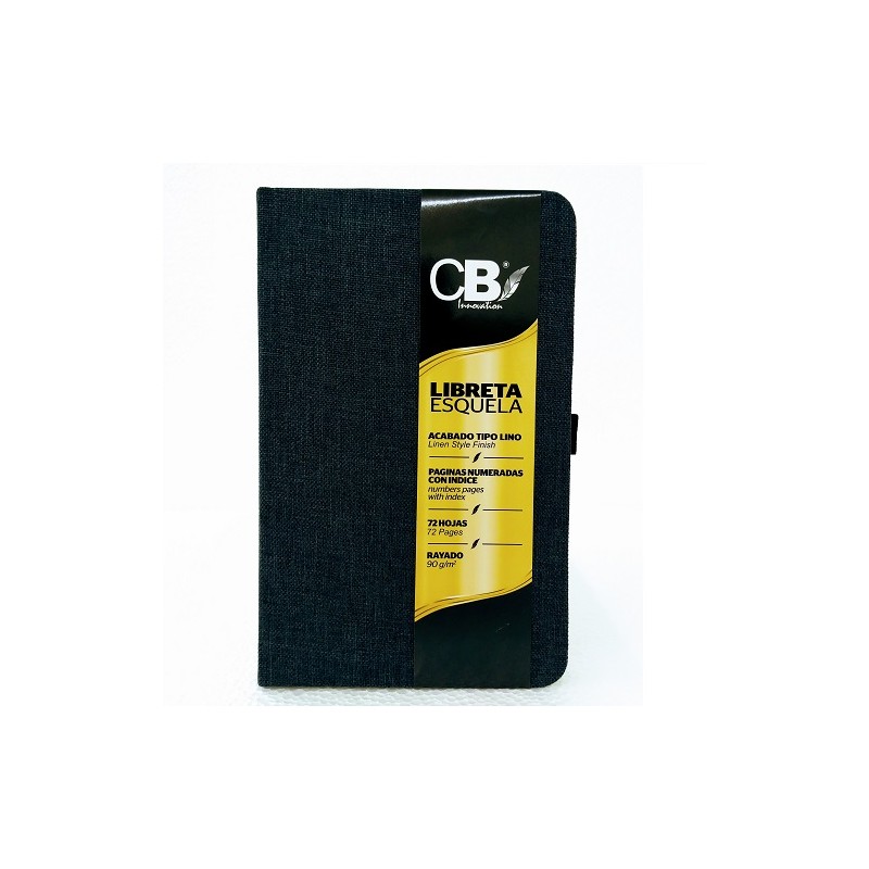 CUADERNO EJECUTIVO ESQUELA GRIS RAYA 72H