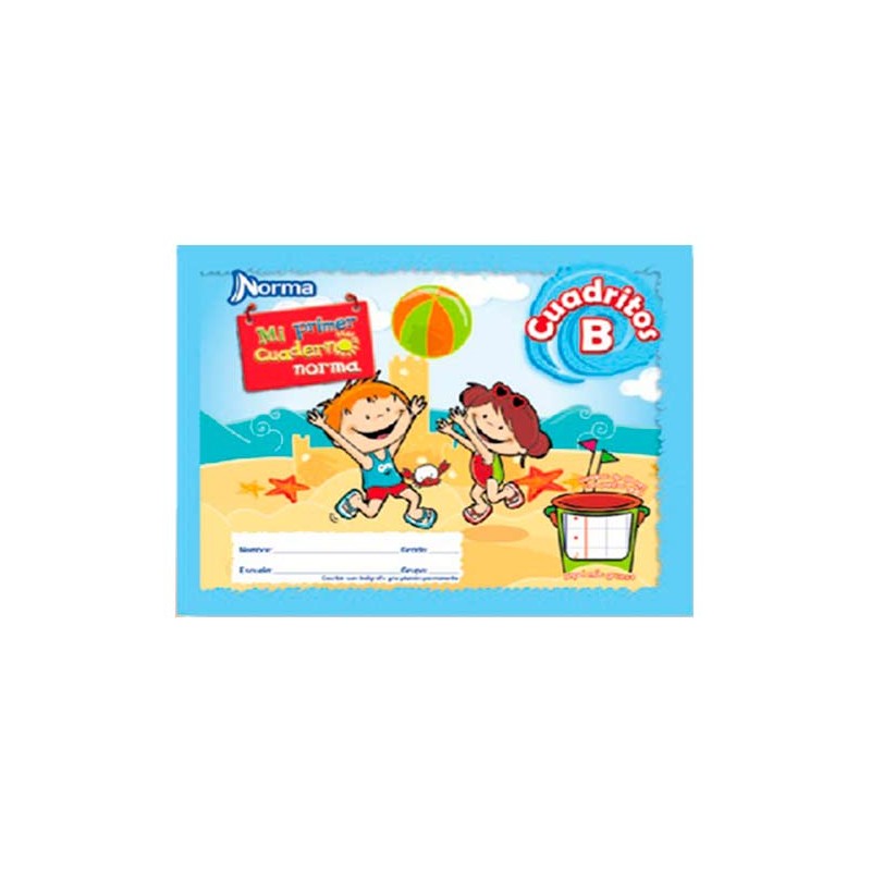 CUADERNO ITALIANO COSIDO MI PRIMER CUADERNO CUADRITOS "B" 72H