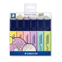 ESTUCHE DE MARCADORES TRIPLUS COLORES PASTEL 6 PZAS