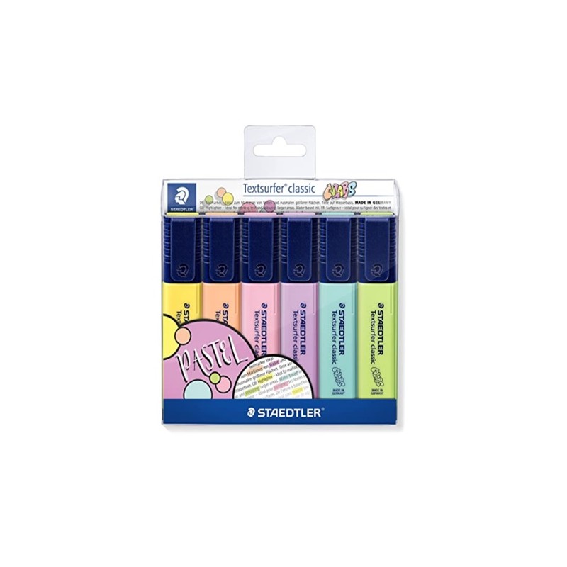 ESTUCHE DE MARCADORES TRIPLUS COLORES PASTEL 6 PZAS