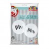 GLOBO IMPRESO MR & MRS No.24 BCO